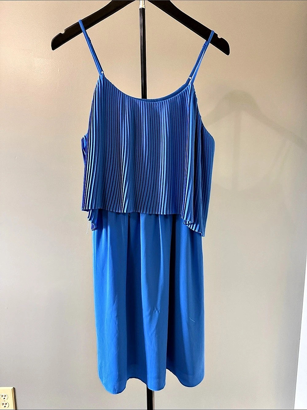 Mossimo Pleated Mini Dress in Blue Size Small Like New